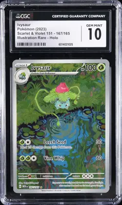2023 POKEMON SCARLET & VIOLET 151 #167 IVYSAUR CGC 10 GEM MINT - Image 1
