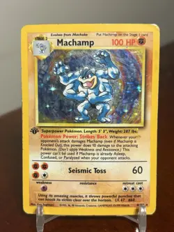 Machamp 8/102 1st Edition Holo Rare - Base Set WOTC 1999 Pokemon TCG - Image 1
