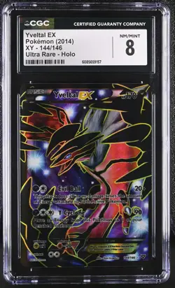 CGC 8 Yveltal EX 2014 XY 144/146 Ultra Rare Holo Pokemon Card - Image 1