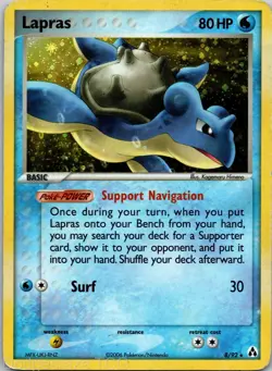 Lapras 8/92 Holo Rare Legend Maker Pokemon HP - Image 1