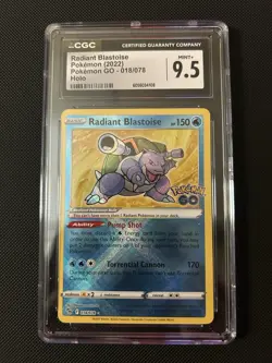 Pokemon Radiant Blastoise 018/078 GO Radiant Rare Holo CGC 9.5 English 2022 #03 - Image 1