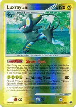 Luxray - 7/130 - Holo Rare - Reverse Holo HP, English Pokemon Diamond and Pearl - Image 1