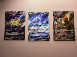 Pokemon TCG Lot of 3 - Crown Zenith - Suicune, Entei, Raikou V Legendary Dogs - Image 1