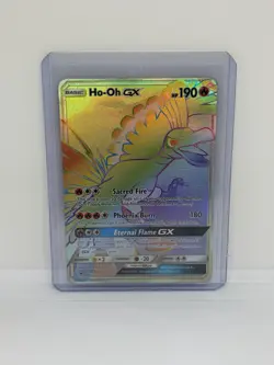 HO-OH GX Sun & Moon Sm80 Promo Rainbow Pokemon TCG - Image 1