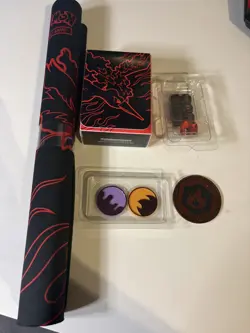 Pokemon Destined Rivals Team Rocket Moltres UPC Deck Box Coin Play Mat No Cards - Image 1