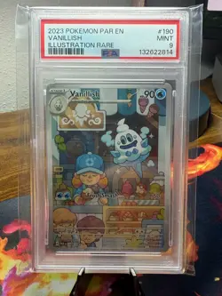 Vanillish 190/182 Pokemon Paradox Rift IR PSA 9 - Image 1