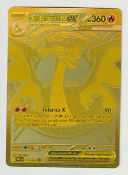 Pokemon Mega Charizard X Ex 130/094, Gold Charizard, Phantasmal Flames Charizard - Image 1