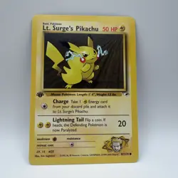 Pokemon Lt. Surge's Pikachu 81/132 Gym Heroes 1st Edition Regular - Image 1