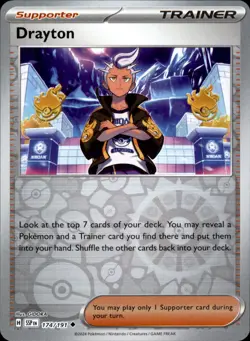 Drayton - 174/191 Reverse Holo - Pokemon SV08: Surging Sparks NM - Image 1
