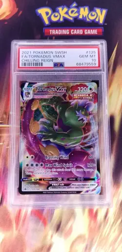 2021 Pokemon SWSH Chilling Reign FA Tornadus VMAX #125 PSA GEM MINT 10 - Image 1