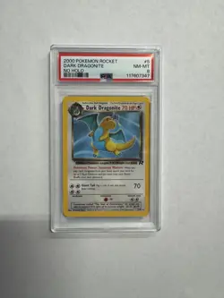 Pokemon PSA 8 NM-MINT Dark Dragonite NO Holo Error Super Rare - 5/82 - Image 1