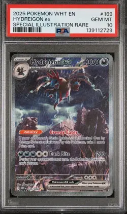 Pokemon Hydreigon ex Sv: White Flare Special Illustration Rare 169/086 PSA 10 - Image 1