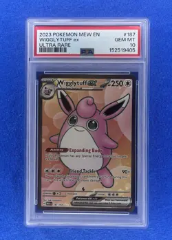 2023 POKEMON MEW EN-151 ULTRA RARE #187 WIGGLYTUFF EX PSA 10 - Image 1