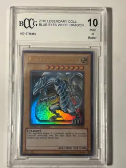 Yugioh Blue Eyes White Dragon LC01-EN004 Legendary Collection Graded BCCG 10 - Image 1