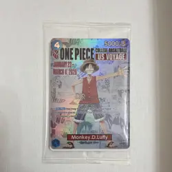 SEALED One Piece Monkey D Luffy US College Basketball Promo Card - Image 1