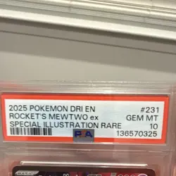 Pokemon Team Rocket's Mewtwo ex 231/182 Destined Rivals EX Rare Holo PSA 10 - Image 3