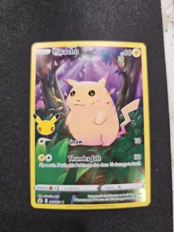Pokemon Pikachu 005/025 Celebrations Holo 60 HP English TCG - Image 1
