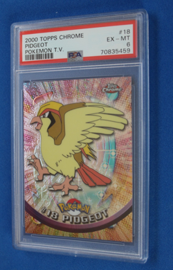 2000 TOPPS CHROME PIDGEOT POKEMON TV #18 PSA 6 - Image 1