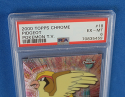 2000 TOPPS CHROME PIDGEOT POKEMON TV #18 PSA 6 - Image 2