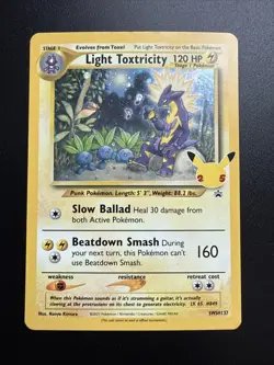 Light Toxtricity SWSH137 Ultra Rare Holo Celebrations Promo Pokemon. LP/NM (3/4) - Image 1