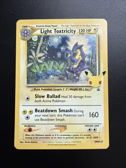 Light Toxtricity SWSH137 Ultra Rare Holo Celebrations Promo Pokemon. LP/NM (4/4) - Image 1