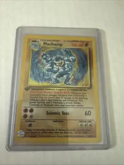 Pokemon TCG Machamp Holo Rare 1st Edition - Image 1