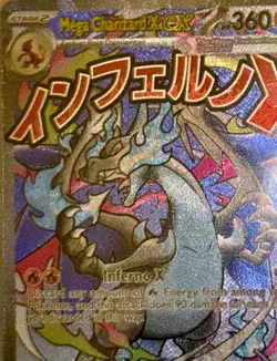Hologram Black Star Promo Mega Charizard X EX 023 Pokemon Beautiful Art NM/M TCG - Image 2