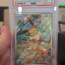 Prismatic Evolutions Eevee PSA 10 Promo Pokemon Center Stamped - Image 1