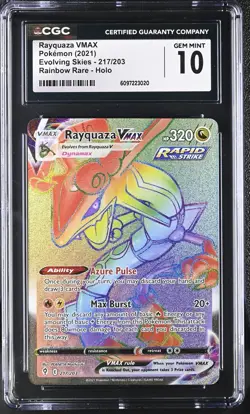 Pokemon Rayquaza VMAX 217/203 Ultra Rare Evolving Skies - CGC 10 - Image 1
