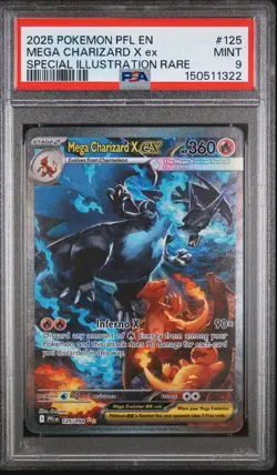 Pokemon Mega Charizard X ex 125/094 Special Illustration Rare Holo PSA 9 - Image 1