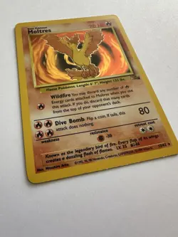 Pokemon TCG Moltres Fossil Card Holo 12/62 Rare LP - Image 2