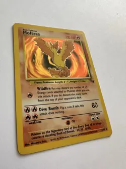 Pokemon TCG Moltres Fossil Card Holo 12/62 Rare LP - Image 3