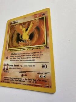 Pokemon TCG Moltres Fossil Card Holo 12/62 Rare LP - Image 4