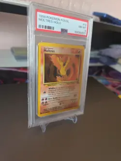 Pokemon TCG Moltres Fossil Holo Rare Card PSA 8 12/62 Vintage - Image 2
