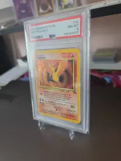 Pokemon TCG Moltres Fossil Holo Rare Card PSA 8 12/62 Vintage - Image 3