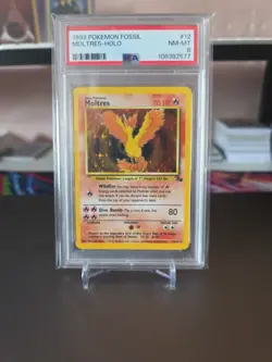 Pokemon TCG Moltres Fossil Holo Rare Card PSA 8 12/62 Vintage - Image 5