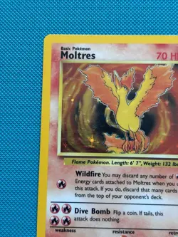 Pokemon TCG Moltres Holo Card 12/62 Fossil Set 1999 Rare NM Condition - Image 3