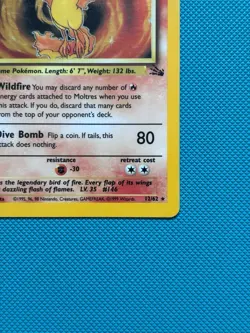 Pokemon TCG Moltres Holo Card 12/62 Fossil Set 1999 Rare NM Condition - Image 5
