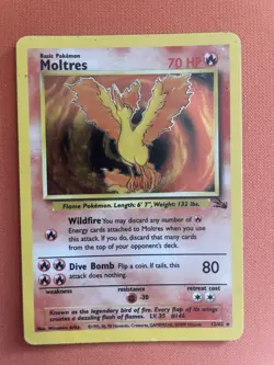 Pokemon TCG Moltres Fossil Holo Card 12/62 Unlimited WOTC 1999 - Image 1