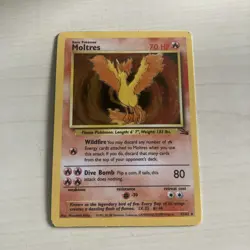 Pokemon TCG Moltres Fossil Holo Card 12/62 Unlimited WOTC 1999 Lp - Image 1
