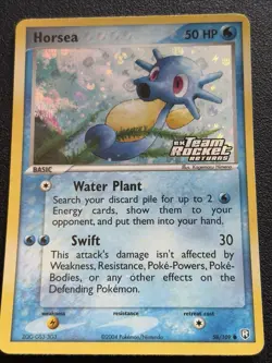Horsea 58/109 Team Rocket Returns Reverse Holo Stamped Pokemon Card 2004 - Image 1