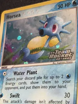 Horsea 58/109 Team Rocket Returns Reverse Holo Stamped Pokemon Card 2004 - Image 2