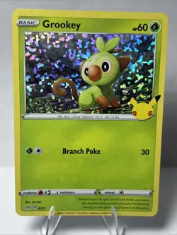 Grookey 8/25 Holo Promo McDonald's 25th Anniversary Promos NM Pokemon Card - Image 1