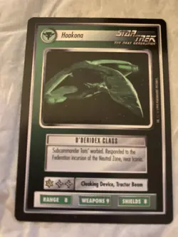 Star Trek CCG 1E BB 1994 HAAKONA Rare Card NEVER PLAYED - Image 1