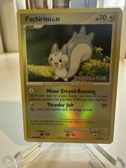 Pokemon TCG Pachirisu Rare Diamond & Pearl 35/130 Holo Basic HP 70 Nintendo Card - Image 1