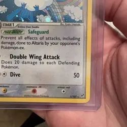 Pokemon Card - Altaria Deoxys 1/107 Holo Rare LP Holo Swirl - Image 4