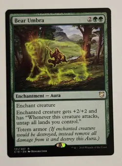 MTG Bear Umbra - Commander 2018 Regular - NM Magic The Gathering - Image 1