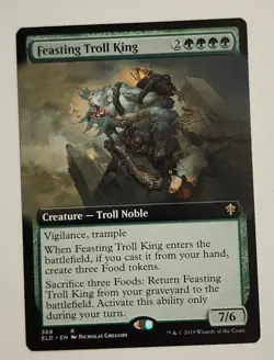 MTG Feasting Troll King (Extended Art) - Throne of Eldraine Regular - NM Magic - Image 1