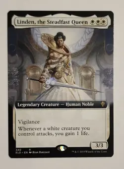 MTG Linden, the Steadfast Queen (Extended Art) - Throne of Eldraine Regular - NM - Image 1