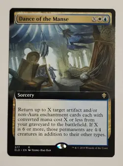 MTG Dance of the Manse (Extended Art) - Throne of Eldraine Regular - NM Magic - Image 1